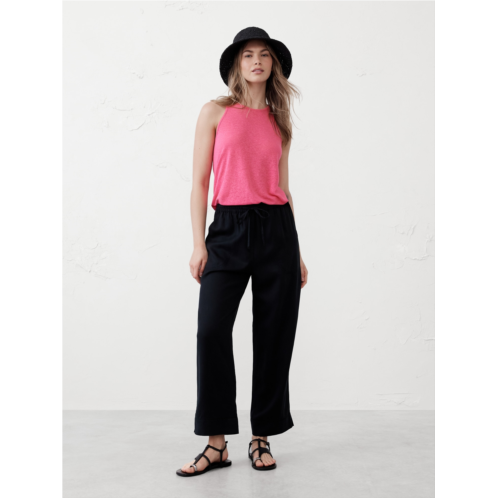 bananarepublic Linen-Blend Racer-Back Tank