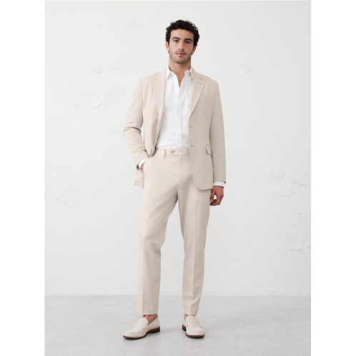 bananarepublic Tailored-Fit Khaki Seersucker Suit Trouser