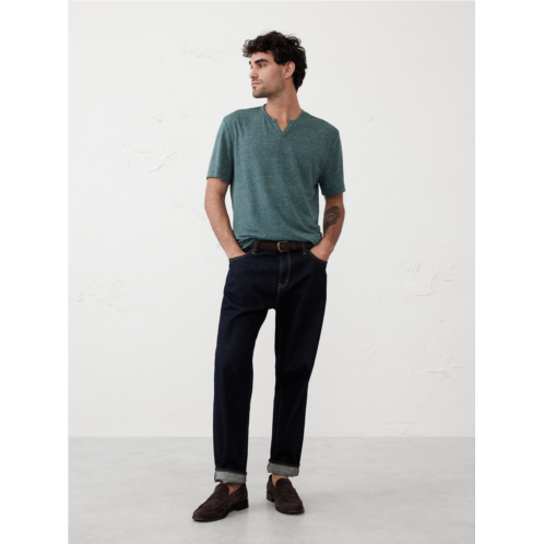 bananarepublic Linen-Blend Notch-Neck T-Shirt