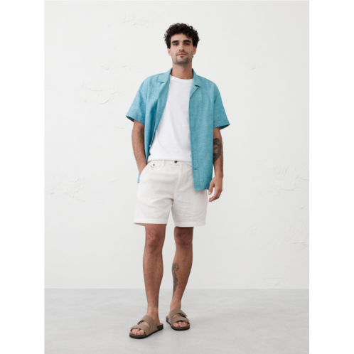 bananarepublic Standard Fit Linen-Blend Resort Shirt