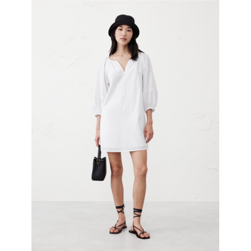 bananarepublic Eyelet Puff-Sleeve Mini Dress