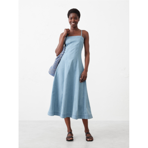 bananarepublic Denim Seamed Midi Dress