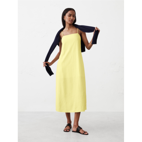 bananarepublic Linen-Blend Strappy Midi Dress