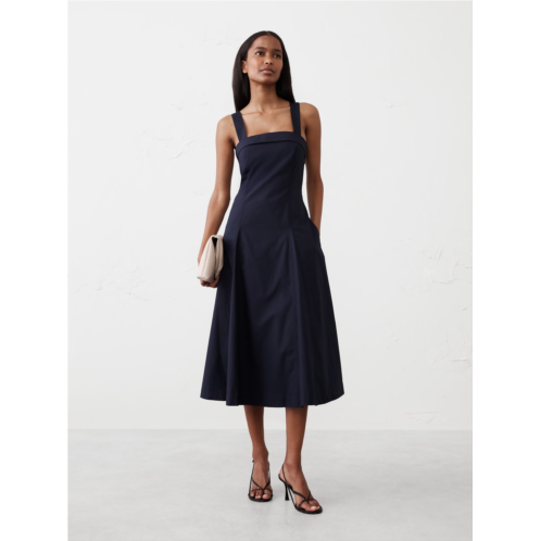 bananarepublic Poplin Cross-Back Midi Dress