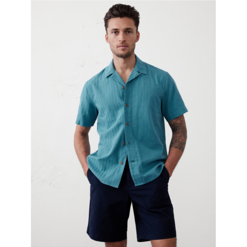 bananarepublic Standard Fit Textured Resort Shirt