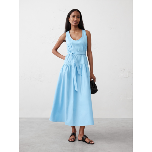 bananarepublic Poplin Corset Waist Midi Dress
