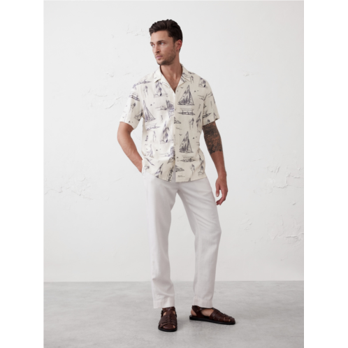 bananarepublic Standard Fit Textured Resort Shirt