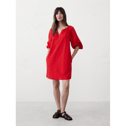 bananarepublic Eyelet Puff-Sleeve Mini Dress