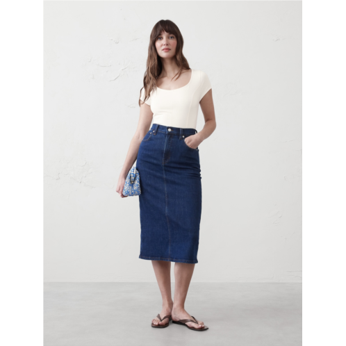 bananarepublic Lightweight Cap-Sleeve Ponte Top