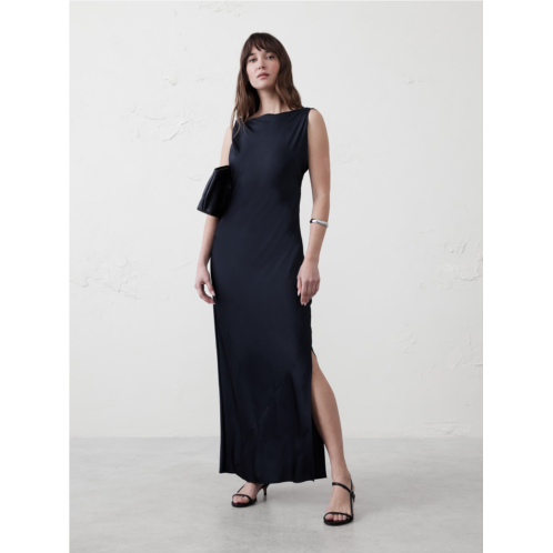 bananarepublic Satin Twist Shoulder Maxi Dress