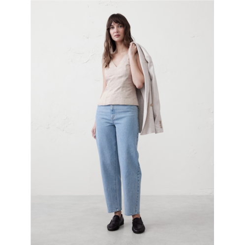 bananarepublic Linen-Blend Corset Top