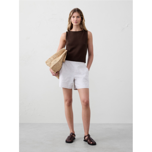 bananarepublic Cropped Boat-Neck Shell