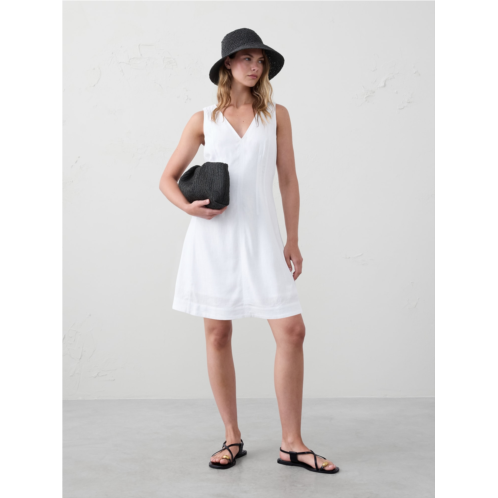 bananarepublic Linen-Blend Seamed Bodice Mini Dress