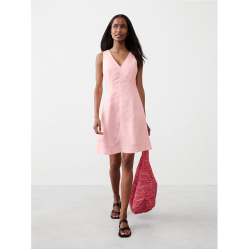 bananarepublic Linen-Blend Seamed Bodice Mini Dress