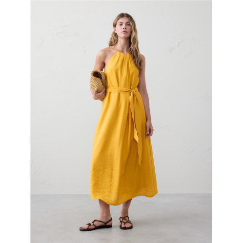 bananarepublic Pleated-Neck Midi Dress