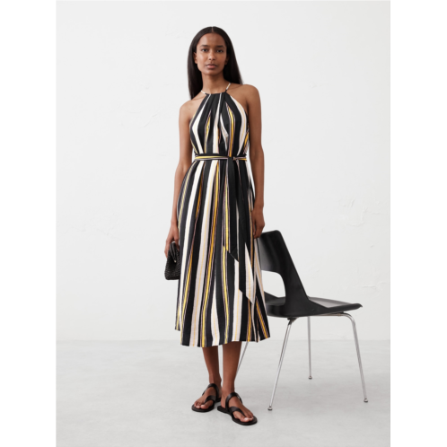 bananarepublic Pleated-Neck Midi Dress