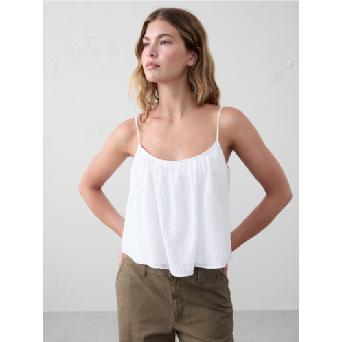 bananarepublic Seersucker Shirred-Neck Cami