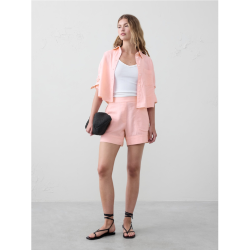 bananarepublic Linen-Blend Pull-On Short