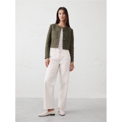 bananarepublic Collarless Cropped Jacket