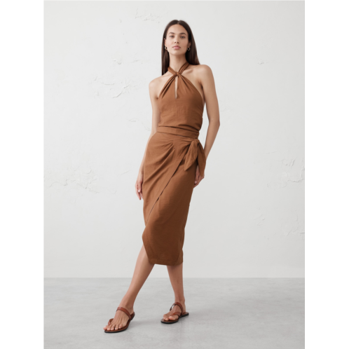 bananarepublic Faux-Wrap Midi Skirt