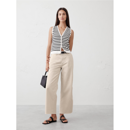 bananarepublic Wide-Leg High-Rise Cropped Chino