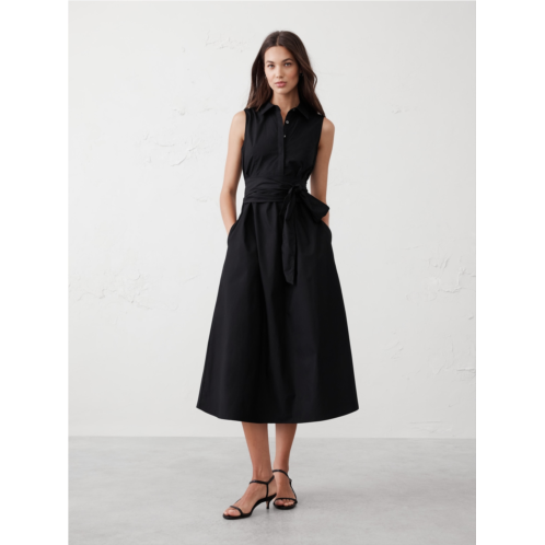 bananarepublic Poplin Cross-Waist Midi Dress
