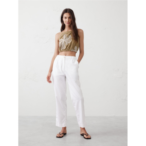 bananarepublic Embroidered Bubble-Hem Top