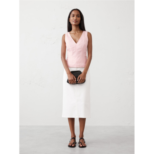 bananarepublic Linen-Blend Corset Top