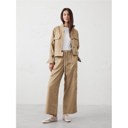 bananarepublic Wide-Leg High-Rise Cargo Pull-On Pant