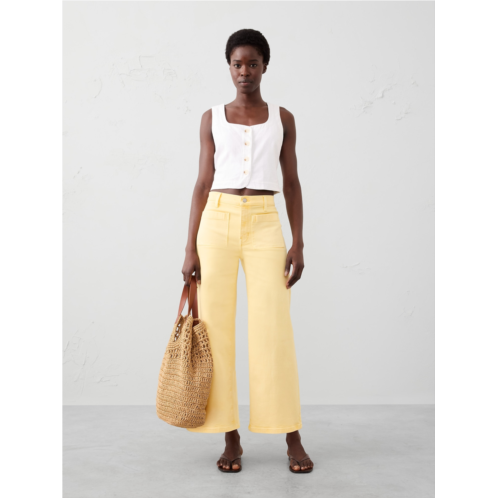 bananarepublic Wide-Leg High-Rise Patch Pocket Cropped Jean