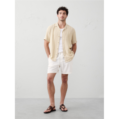 bananarepublic Standard Fit Textured Resort Shirt