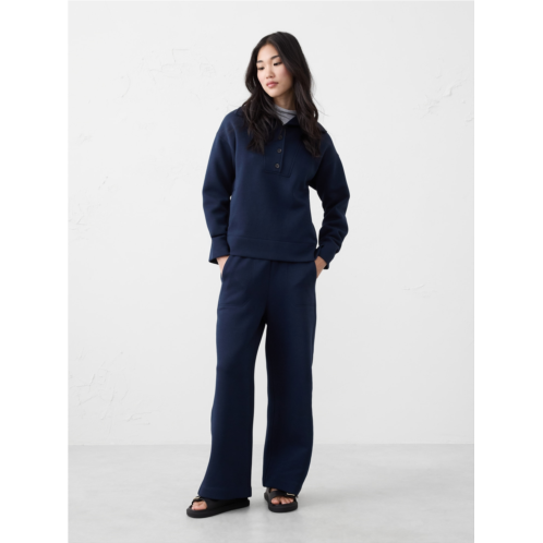 bananarepublic Wide-Leg High-Rise Scuba Pant