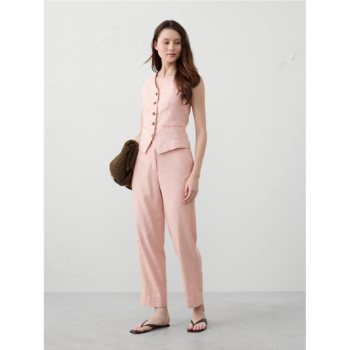 bananarepublic Tapered Linen-Blend Pull-On Pant