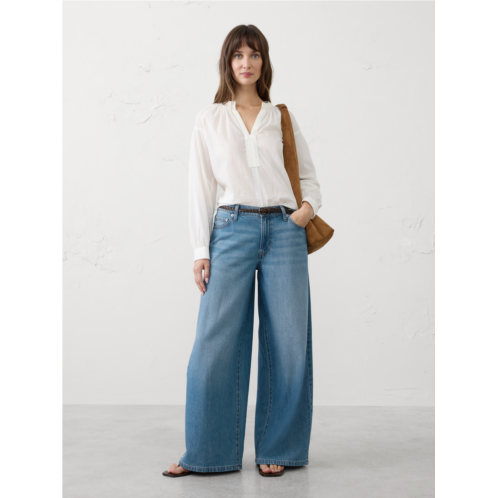 bananarepublic Wide-Leg Mid-Rise Baggy Jean