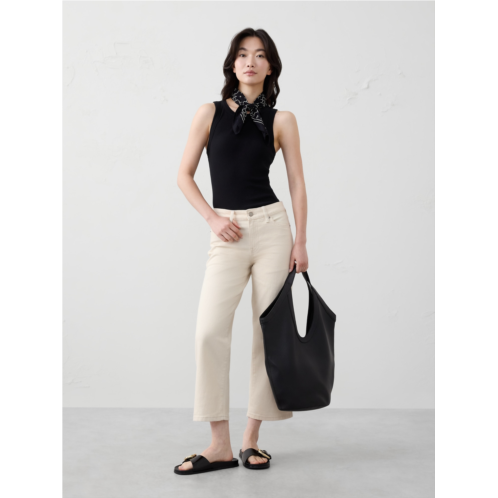 bananarepublic Straight Mid-Rise Cropped Jean