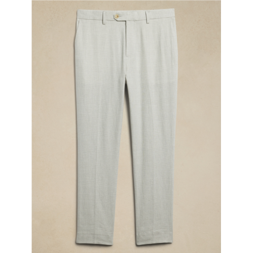 bananarepublic Tailored-Fit Linen-Blend Glen Plaid Suit Trouser