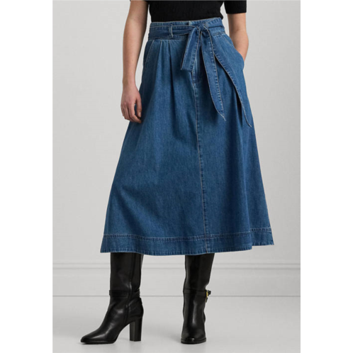 POLO Ralph Lauren  Belted Denim Midi Skirt