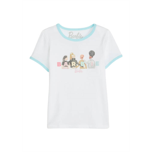 Barbie  Girls 4-6x Doll Graphic Ringer T-Shirt