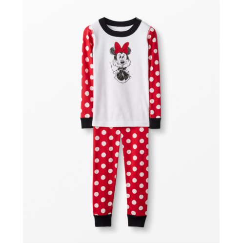 Disney Minnie Mouse Dot Long John Pajama Set | Hanna Andersson