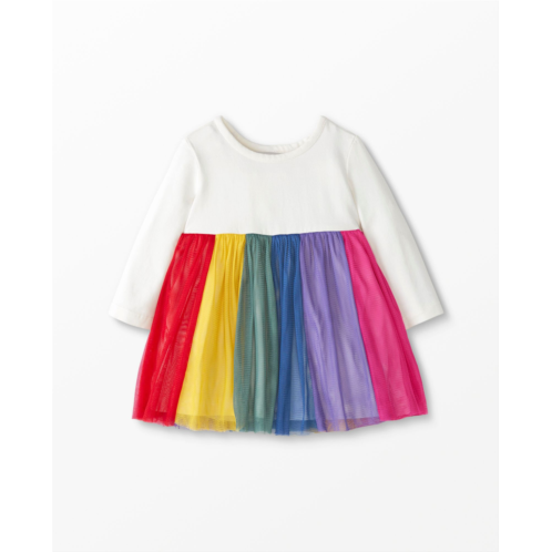 Baby Long Sleeve Rainbow Tulle Dress | Hanna Andersson