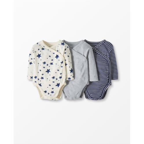 Moon and Back by Hanna Andersson Baby Side Snap One Piece 3-Pack | Hanna Andersson