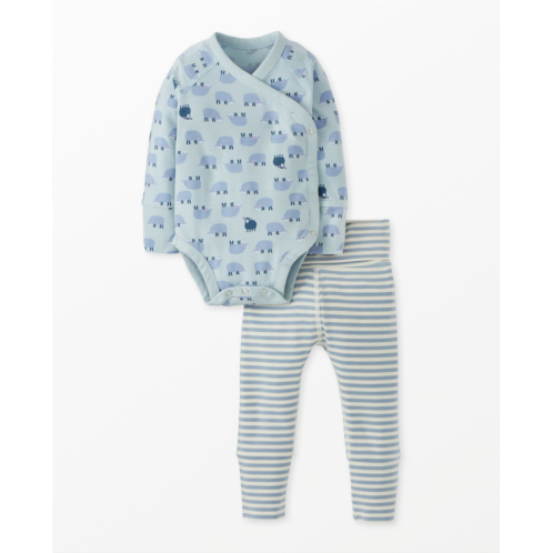 2-Piece Baby Layette Print Wiggle Set in HannaSoft | Hanna Andersson