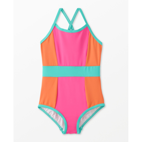 Colorblock One-Piece Swimsuit | Hanna Andersson