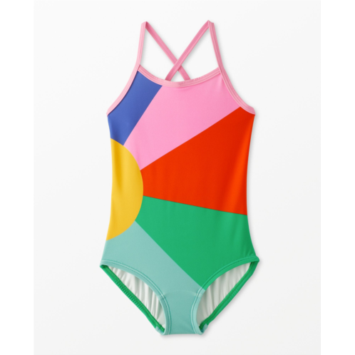 One-Piece Colorblock Rash Guard Swimsuit | Hanna Andersson