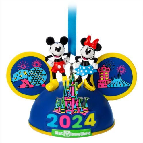 Mickey and Minnie Mouse Light-Up Ear Hat Ornament Walt Disney World 2024