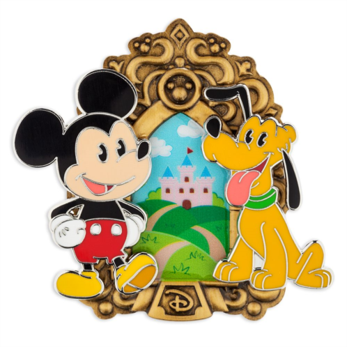 Disney Mickey Mouse and Pluto Build-a-Pin Starter Set with Magic Mirror Base Pin