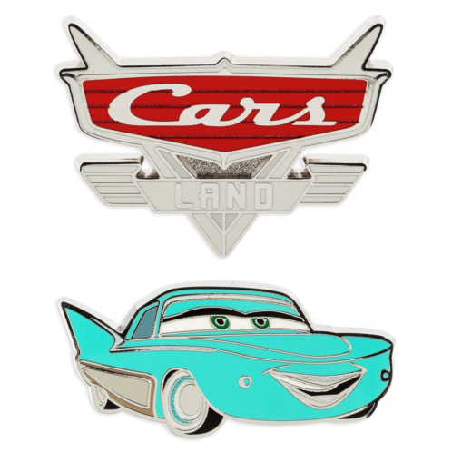 Disney Flo and Cars Land Logo Pin Set