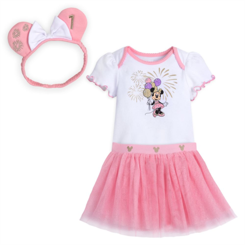 Disney Minnie Mouse First Birthday Gift Set for Baby Pink