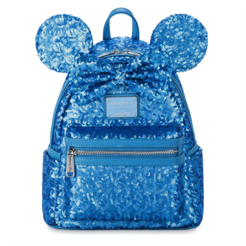 Disney Minnie Mouse Sequined Loungefly Mini Backpack Hydrangea