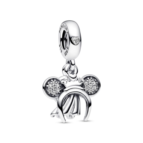 Disney Minnie Mouse Bridal Ear Headband and Ring Double Dangle Charm by Pandora
